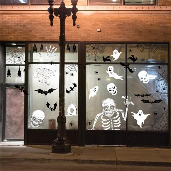 140PCS Halloween Window Clings Decor for Halloween Decorations, Double Side - Picture 2 of 8